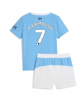 Manchester City Omar Marmoush #7 Echipament de Fotbal Replică 2025-26 Copii Acasa (+ Șorturi)